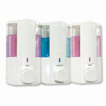 Three-Tumbler Wall Mount Manual Soap Dispenser (V-5103)